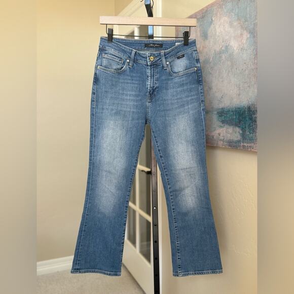 Mavi Anika Mid Rise Crop Flare Stretch Jeans Light Wash Women’s 27 - Picture 1 of 7